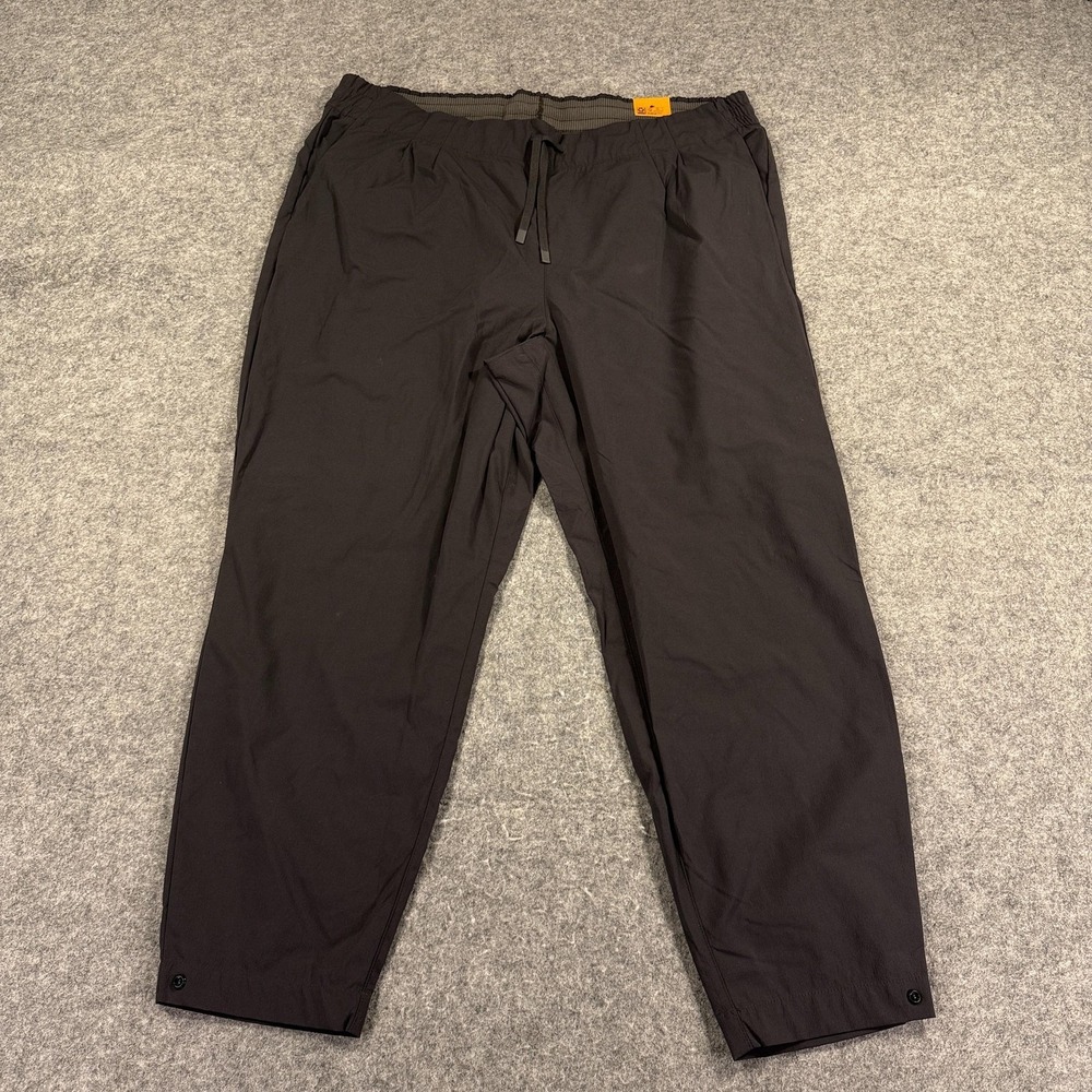 REI‎ Co-op Pants Mens 2XL Grey Track Lightweight Nylon Stretch Elastic Waist
